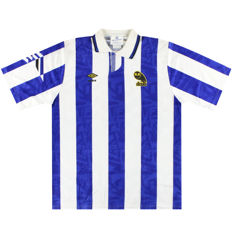 1991-92 Sheffield Wednesday Umbro Home Shirt XL Football Shirt