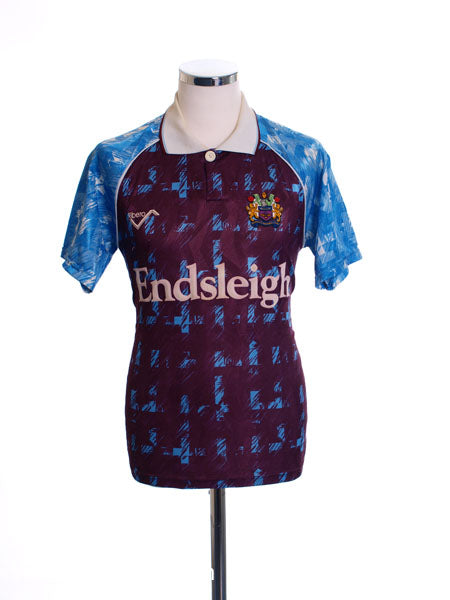 1991-93 Burnley Home Shirt S Football Shirt