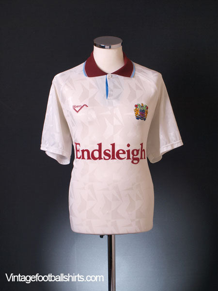 1991-93 Burnley Third Shirt L Football Shirt