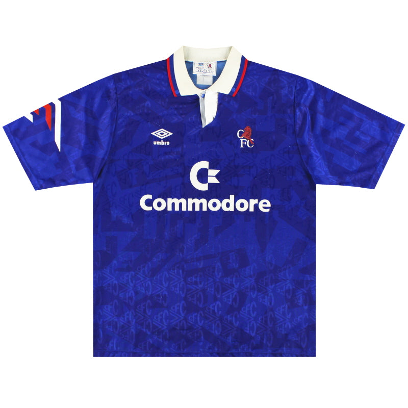 1991-93 Chelsea Umbro Home Shirt L Football Shirt