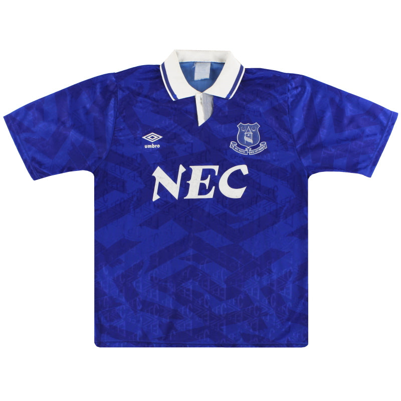 1991-93 Everton Umbro Home Shirt L Football Shirt