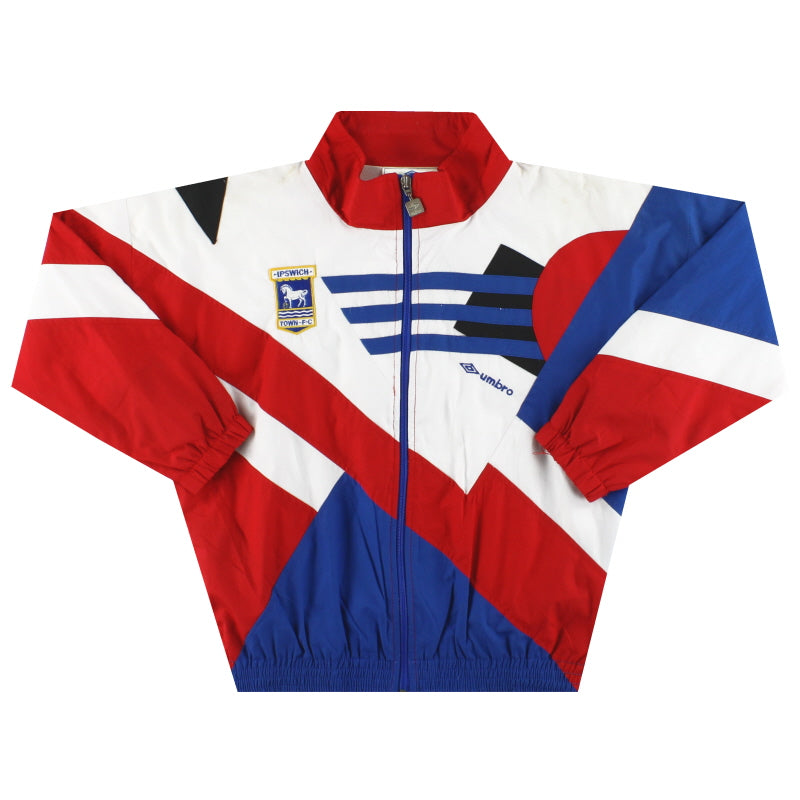 1991-93 Ipswich Umbro Track Jacket *As New* L.Boys Jacket