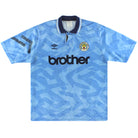 1991-93 Manchester City Umbro Home Shirt S Football Shirt