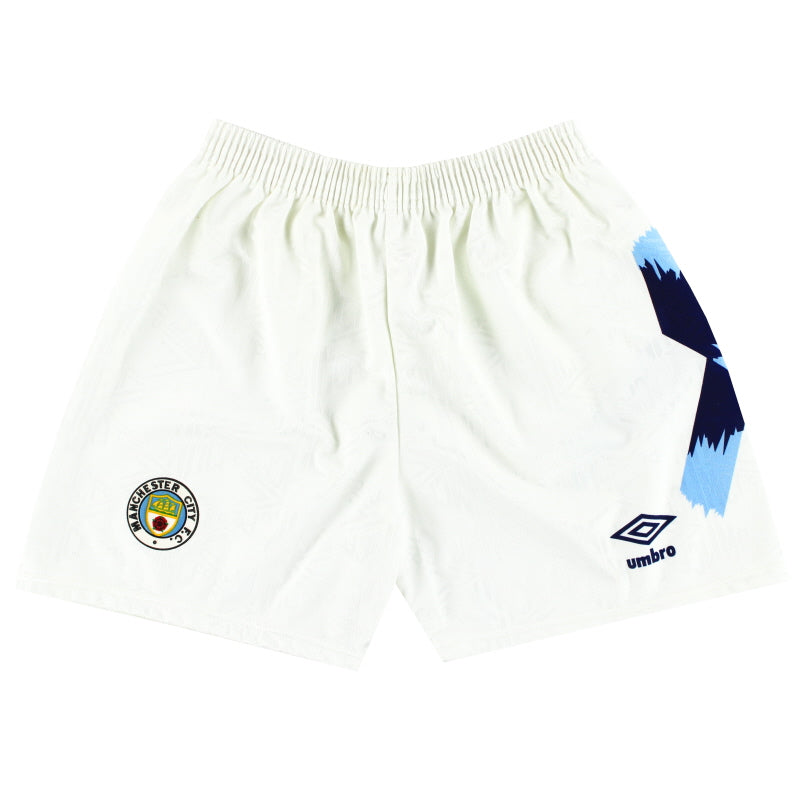 1991-93 Manchester City Umbro Home Shorts M Football Shorts