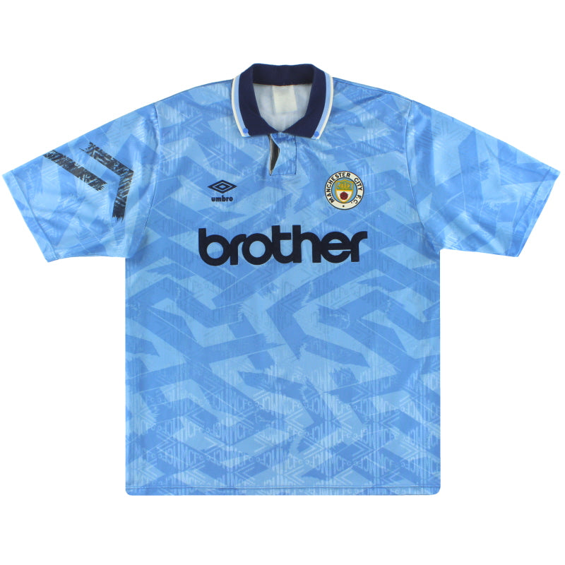 1991-93 Manchester City Umbro Home Shirt XL Football Shirt