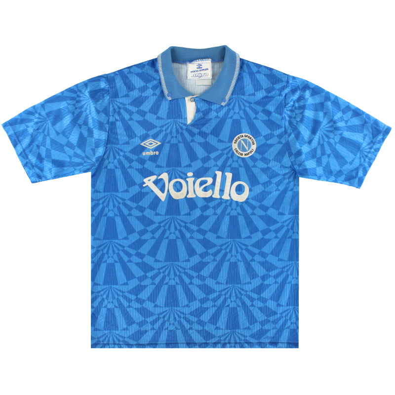 1991-93 Napoli Umbro Home Shirt XL Football Shirt