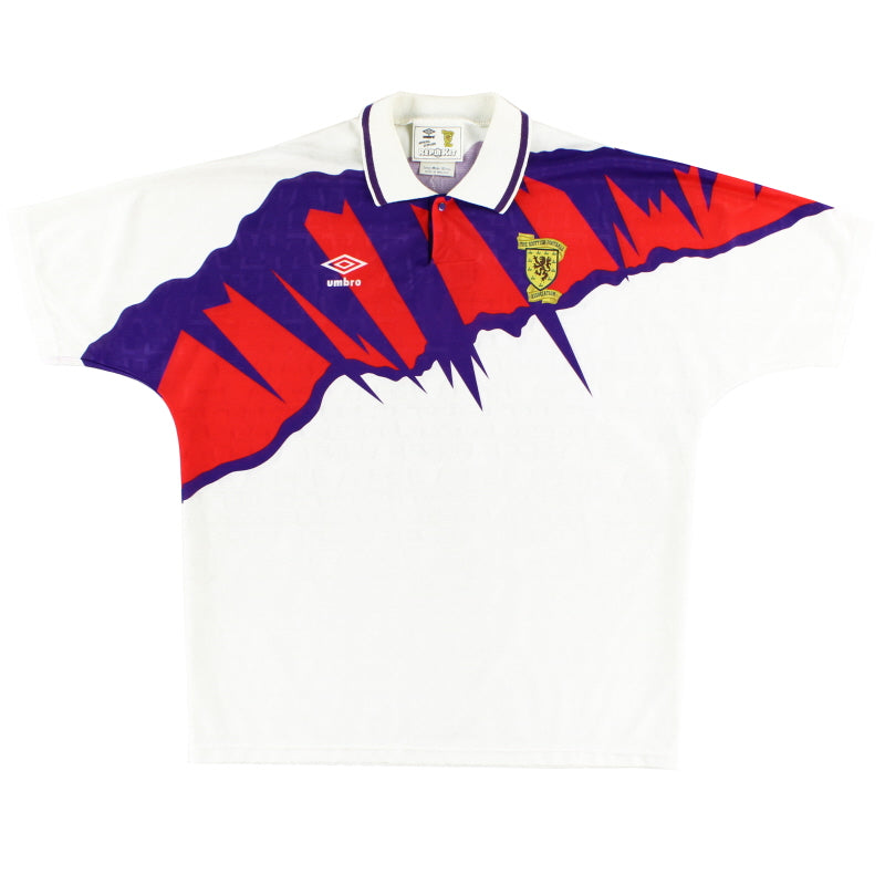 1991-93 Scotland Umbro Away Shirt S Football Shirt