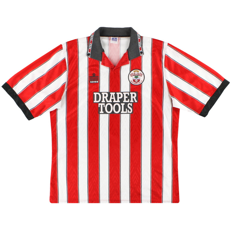 1991-93 Southampton Admiral Home Shirt M Football Shirt