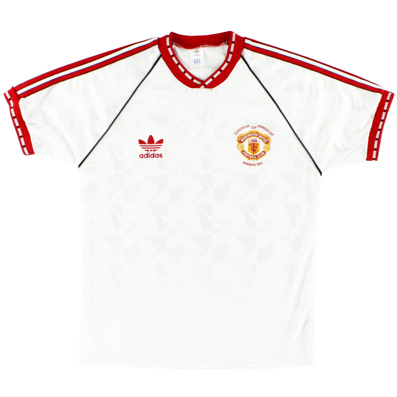 1991 Manchester United adidas ECWC Shirt *Mint* M/L Football Shirt