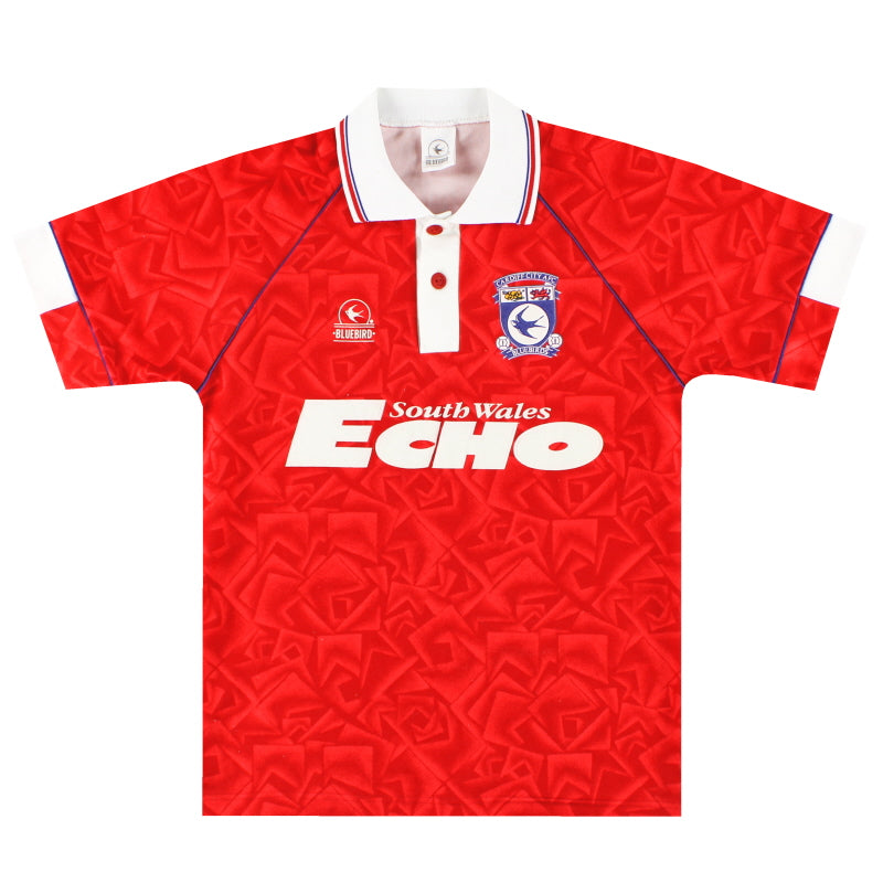 1992-93 Cardiff City Away Shirt S Football Shirt