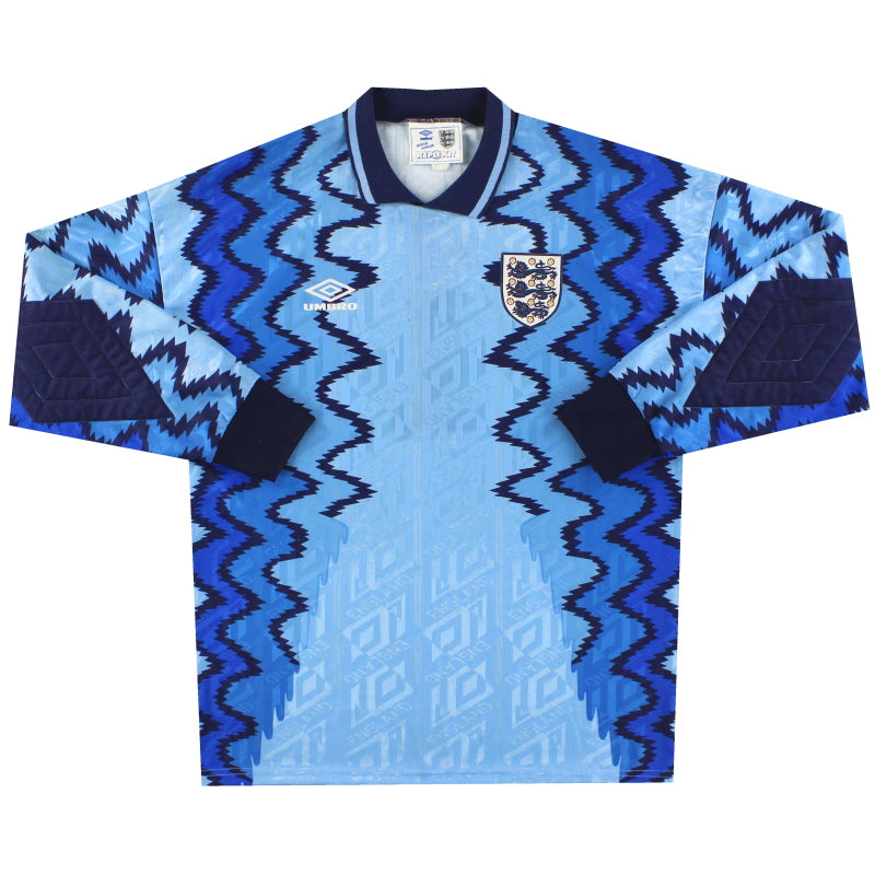 1992-93 England Umbro Goalkeeper Shirt #1 L Football Shirt