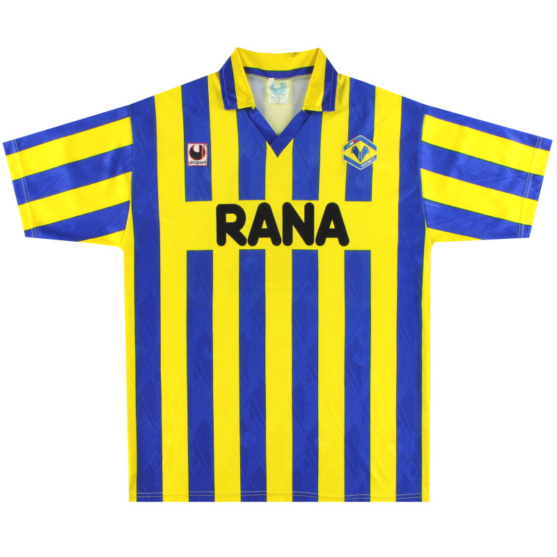 1992-93 Hellas Verona Uhlsport Home Shirt #2 *Mint* XL Football Shirt