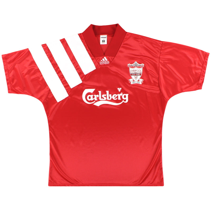 1992-93 Liverpool adidas Centenary Home Shirt S Football Shirt