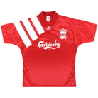 1992-93 Liverpool adidas Centenary Home Shirt L Football Shirt