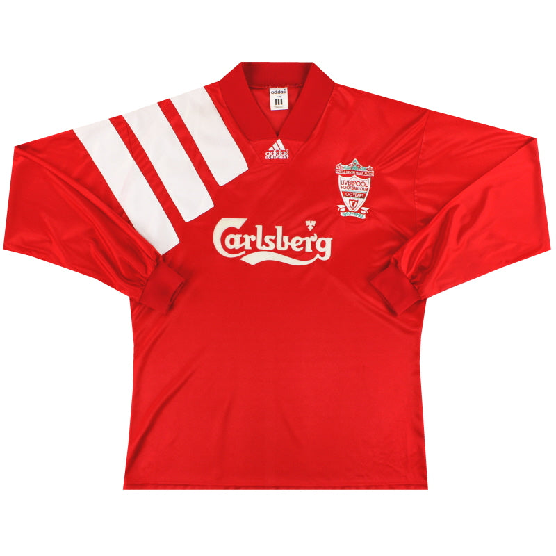 1992-93 Liverpool adidas Player Issue Centenary Home Shirt L/S L/XL Football Shirt