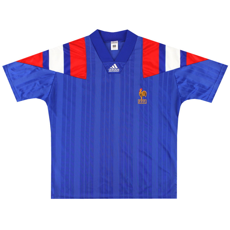 1992-94 France adidas Home Shirt *Mint* L Football Shirt