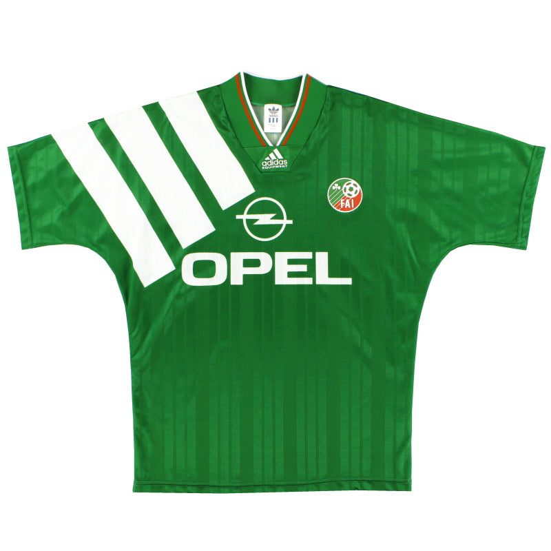 1992-94 Ireland adidas Home Shirt L Football Shirt