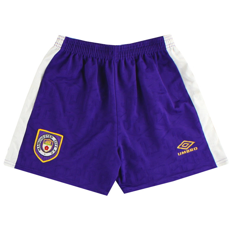 1992-94 Manchester City Umbro Away Shorts M Football Shorts