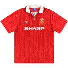 1992-94 Manchester United Umbro 'Champions' Home Shirt L Football Shirt