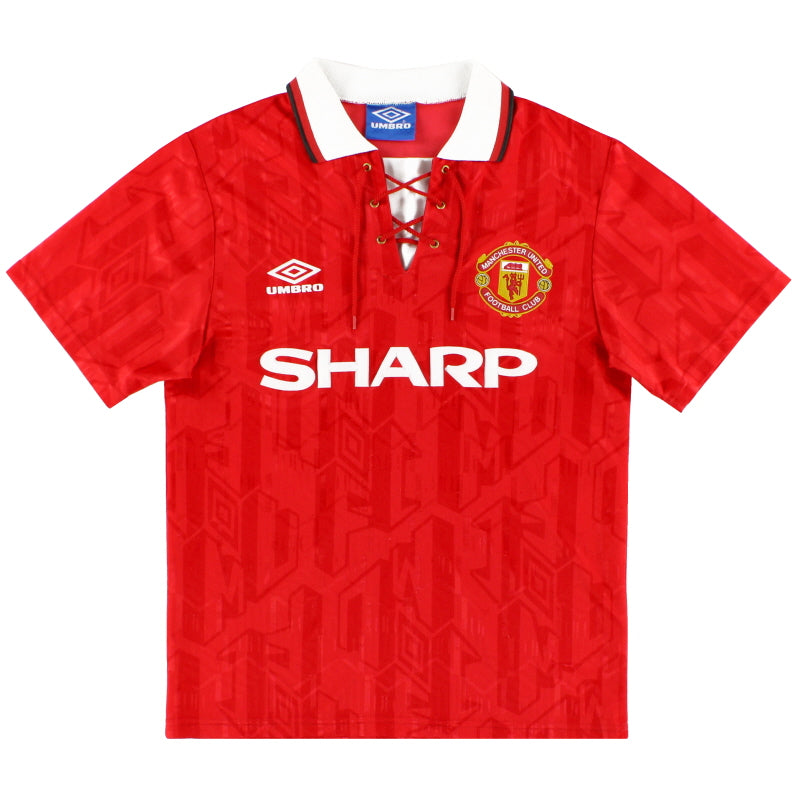 1992-94 Manchester United Umbro Home Shirt L Football Shirt