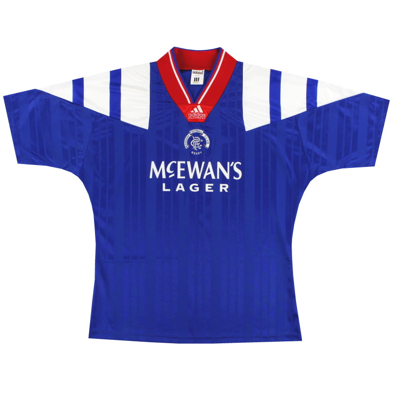 1992-94 Rangers adidas Home Shirt S Football Shirt