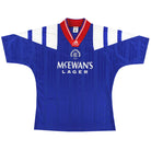 1992-94 Rangers adidas Home Shirt L Football Shirt