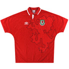 1992-94 Wales Umbro Home Shirt L Football Shirt