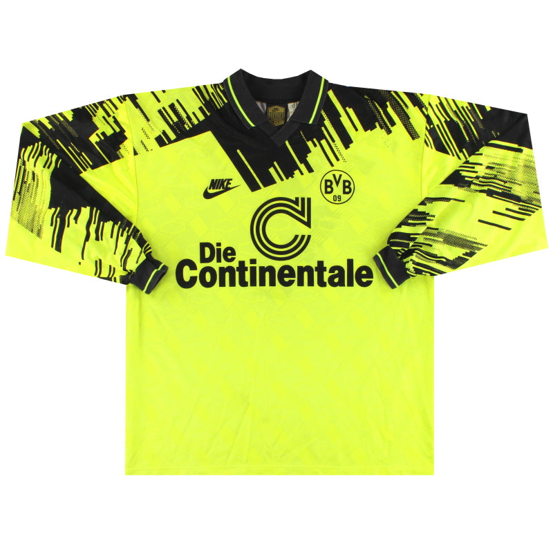 1993-94 Borussia Dortmund Nike Home Shirt L/S XL Football Shirt