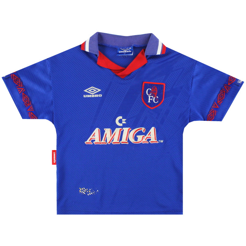 1993-94 Chelsea Umbro Home Shirt L.Boys Football Shirt