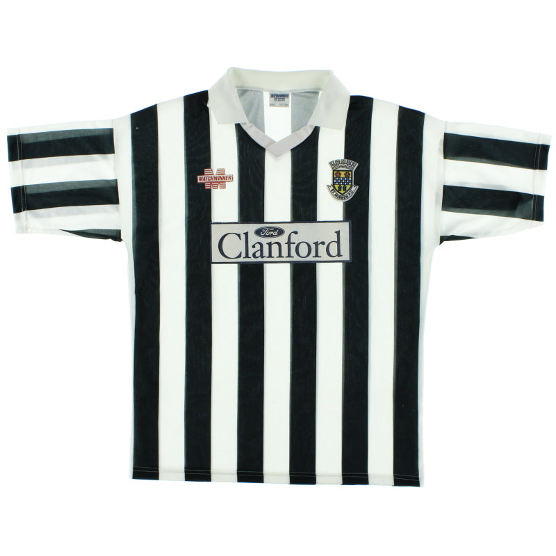 1993-94 St Mirren Home Shirt L Football Shirt