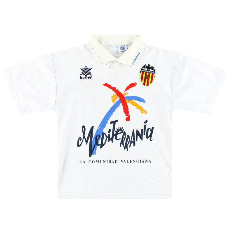 1993-94 Valencia Luanvi Home Shirt Y Football Shirt