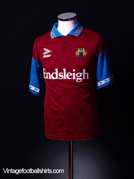 1993-95 Burnley Home Shirt L Football Shirt