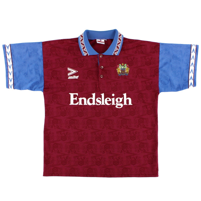 1993-95 Burnley Mitre Home Shirt L Football Shirt