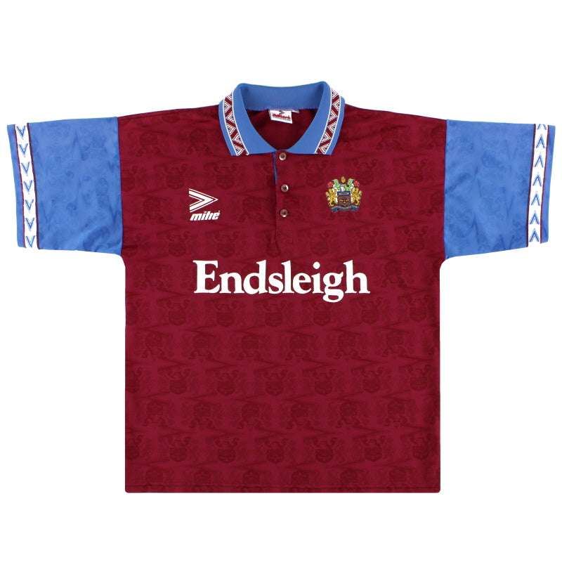 1993-95 Burnley Mitre Home Shirt M Football Shirt