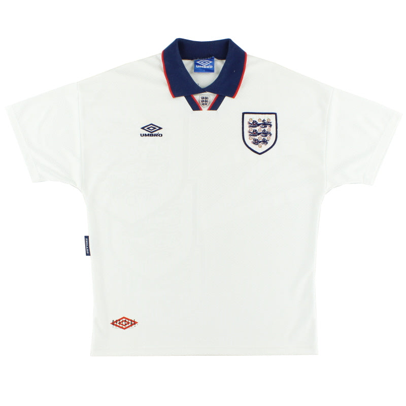 1993-95 England Umbro Home Shirt M Football Shirt