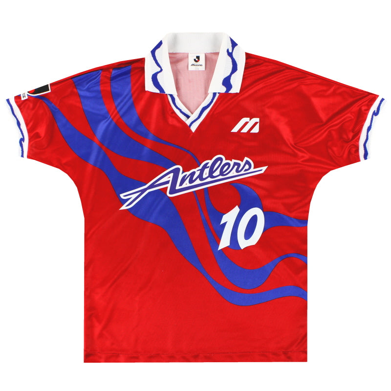 1993-95 Kashima Antlers Mizuno Home Shirt Kashima #10 *Mint* L | Vintage  Football Shirts