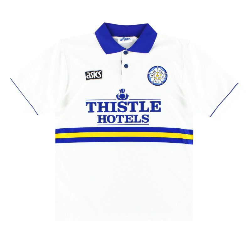 1993-95 Leeds Asics Home Shirt *As New* M Football Shirt