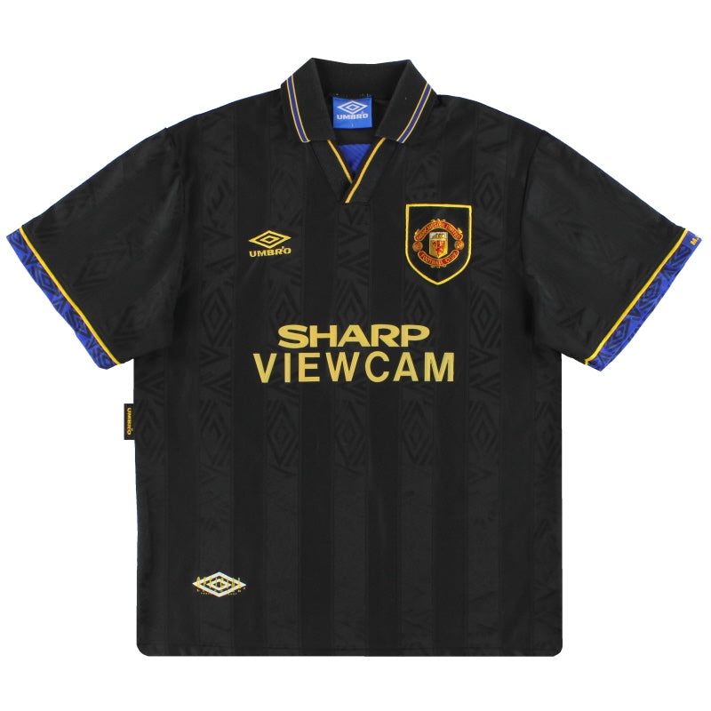 1993-95 Manchester United Away Shirt M.Boys Football Shirt