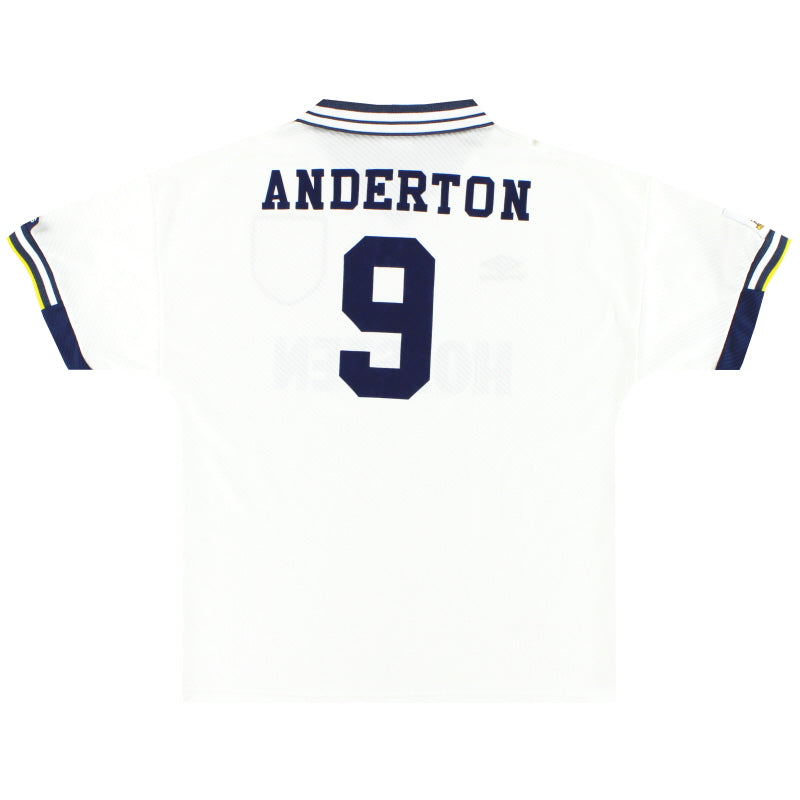 1993-95 Tottenham Umbro Home Shirt Anderton #9 L Football Shirt