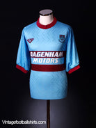 1993-95 West Ham Away Shirt XL Football Shirt