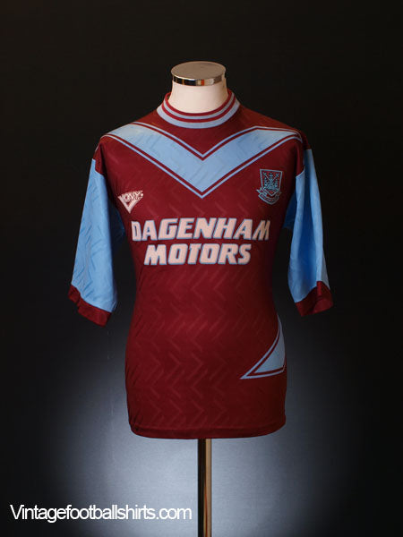 1993-95 West Ham Home Shirt L Football Shirt