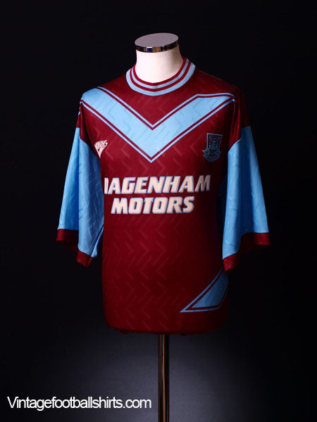 1993-95 West Ham Home Shirt XL Football Shirt