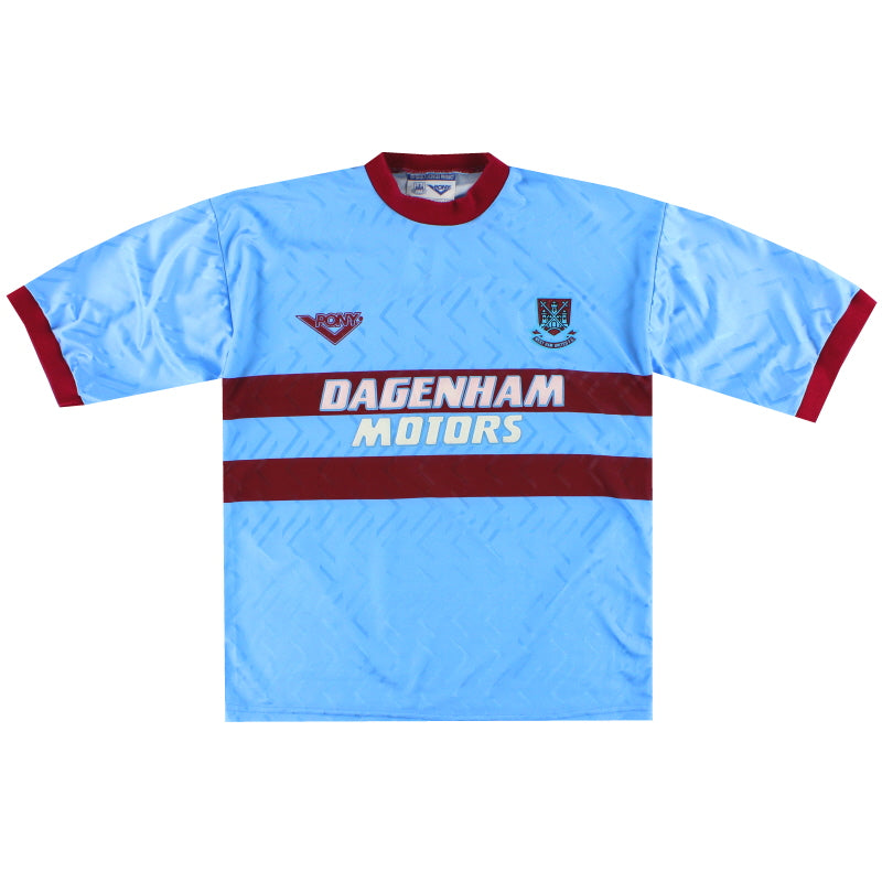 1993-95 West Ham Pony Away Shirt M Football Shirt