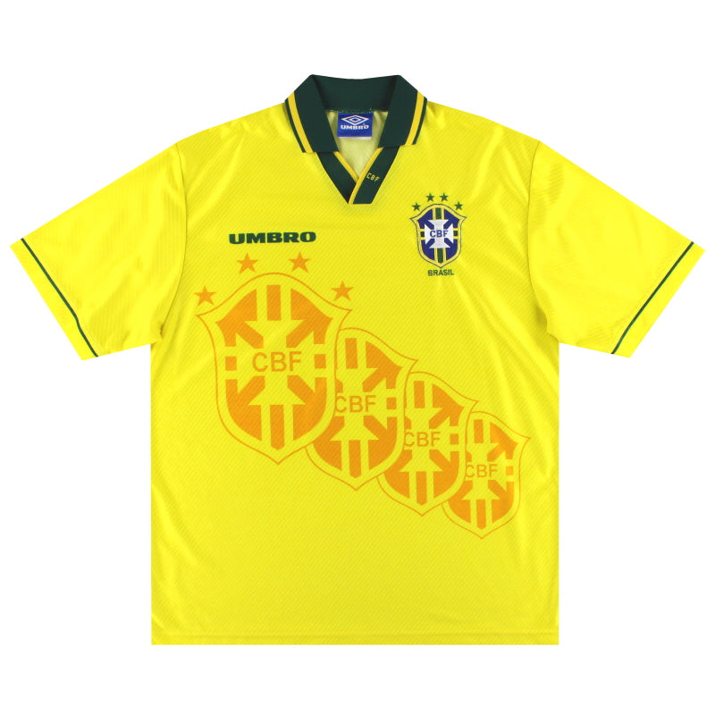 1994-95 Brazil Umbro Home Shirt M Football Shirt