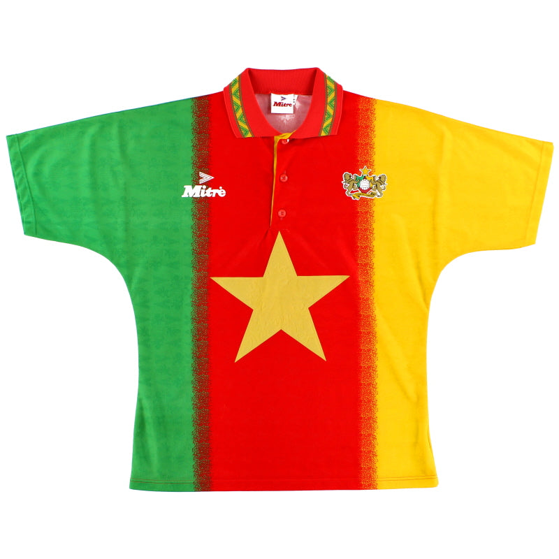 1994-95 Cameroon Mitre Home Shirt M Football Shirt