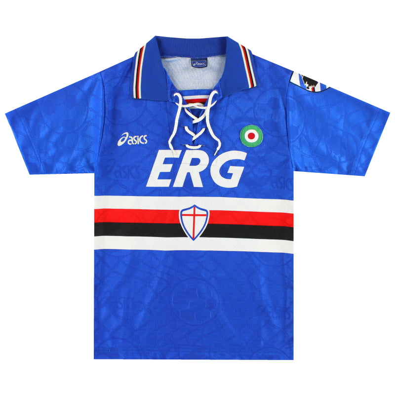 1994-95 Sampdoria Asics Home Shirt #9 M Football Shirt