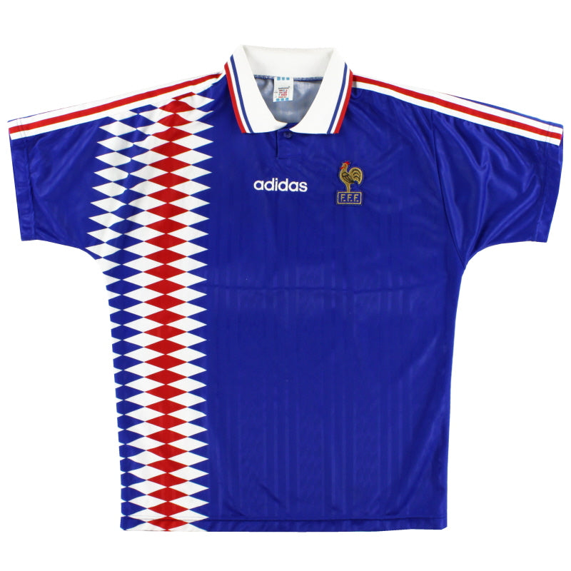 1994-96 France adidas Home Shirt M Football Shirt