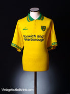 1994-96 Norwich City Home Shirt XL Football Shirt