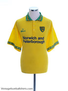 1994-96 Norwich City Home Shirt L Football Shirt