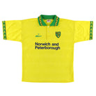 1994-96 Norwich City Mitre Home Shirt S Football Shirt